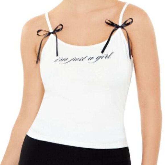 I'm Just A Girl Bow Cami Top - Picture 1 of 3